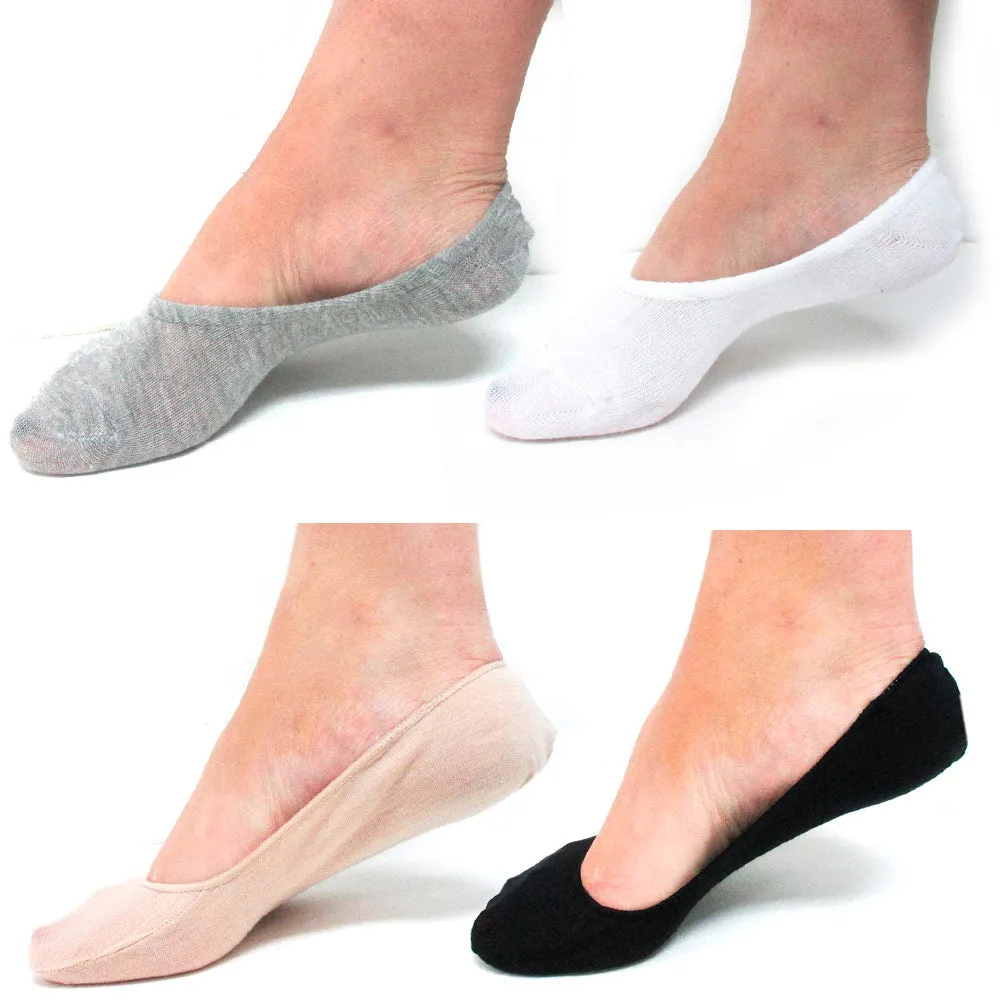 12 Pair Multi Color Foot Covers Footies Dress Flat Shoes Soft Socks Liners 9-11