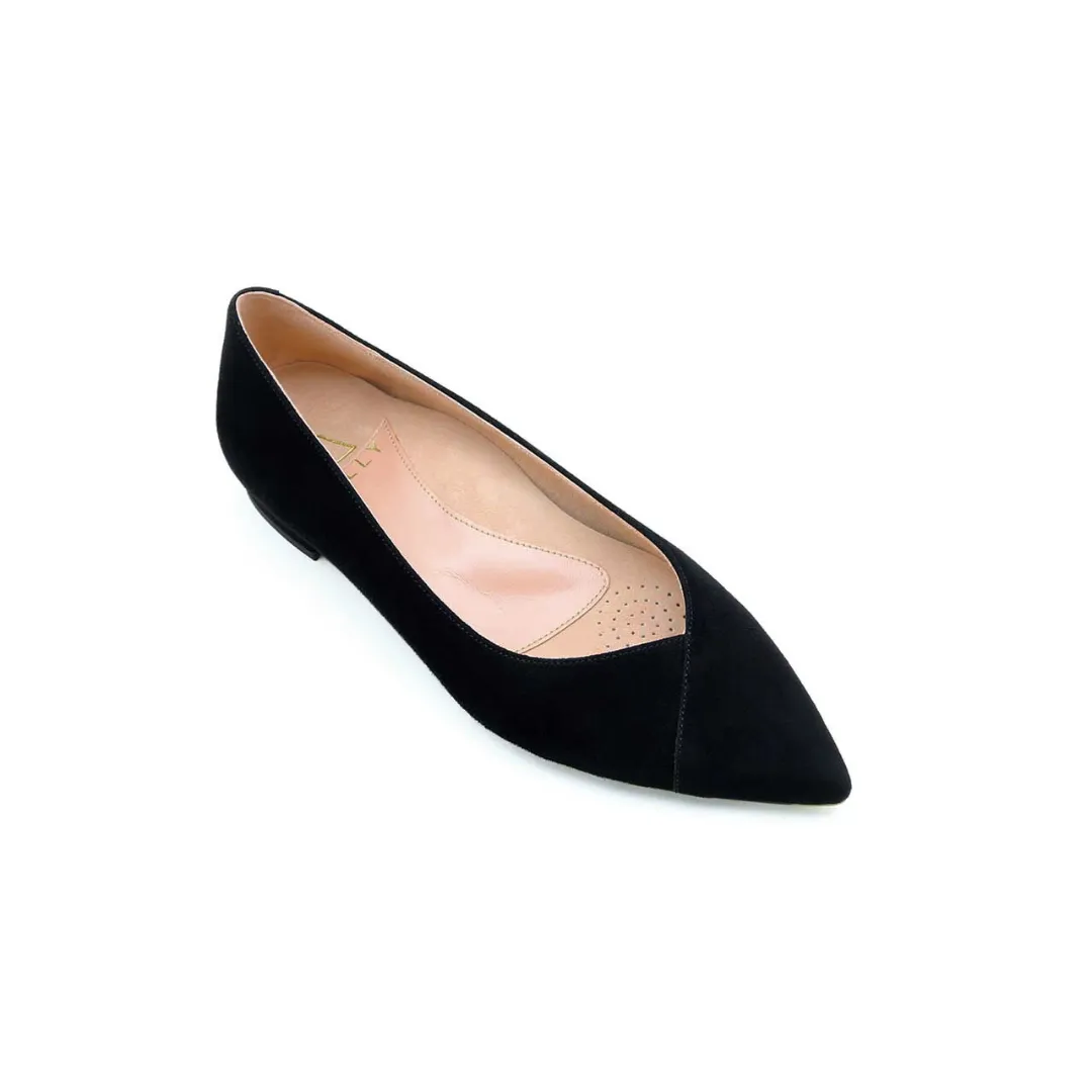 Black Suede Forever Flat