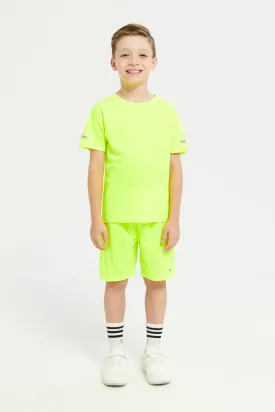 Boys Yellow Active T-Shirt & Shorts Set (2 Piece)