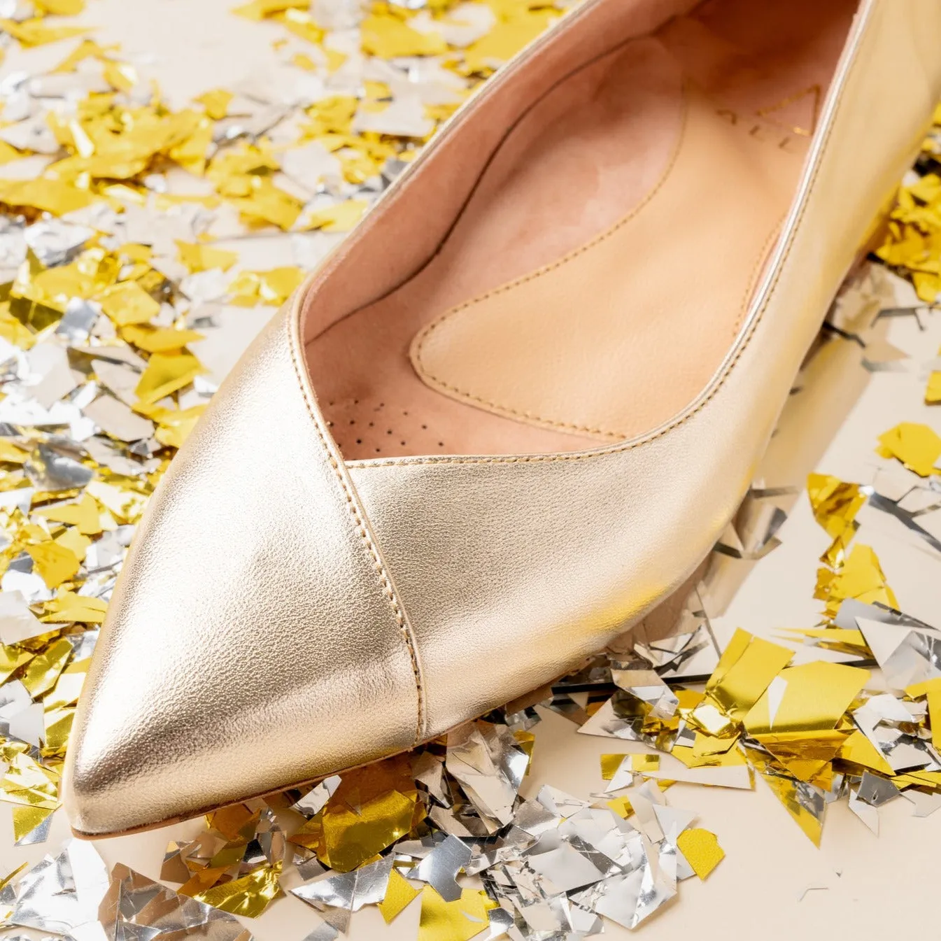 Champagne Gold Metallic Flat