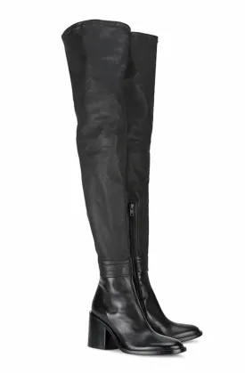Comfortable chunky heels over the knee boots