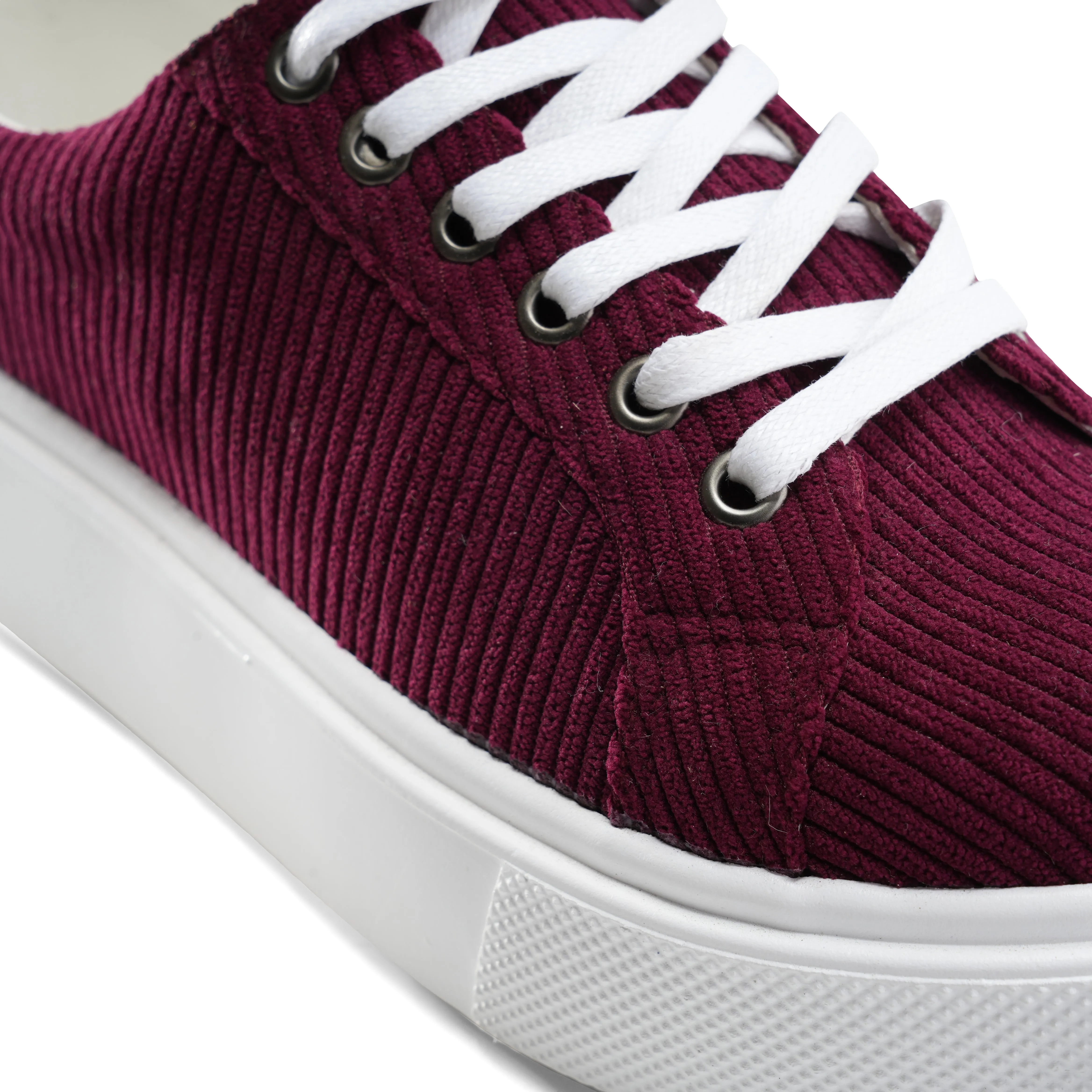 Corduroy Sneakers - Maroon