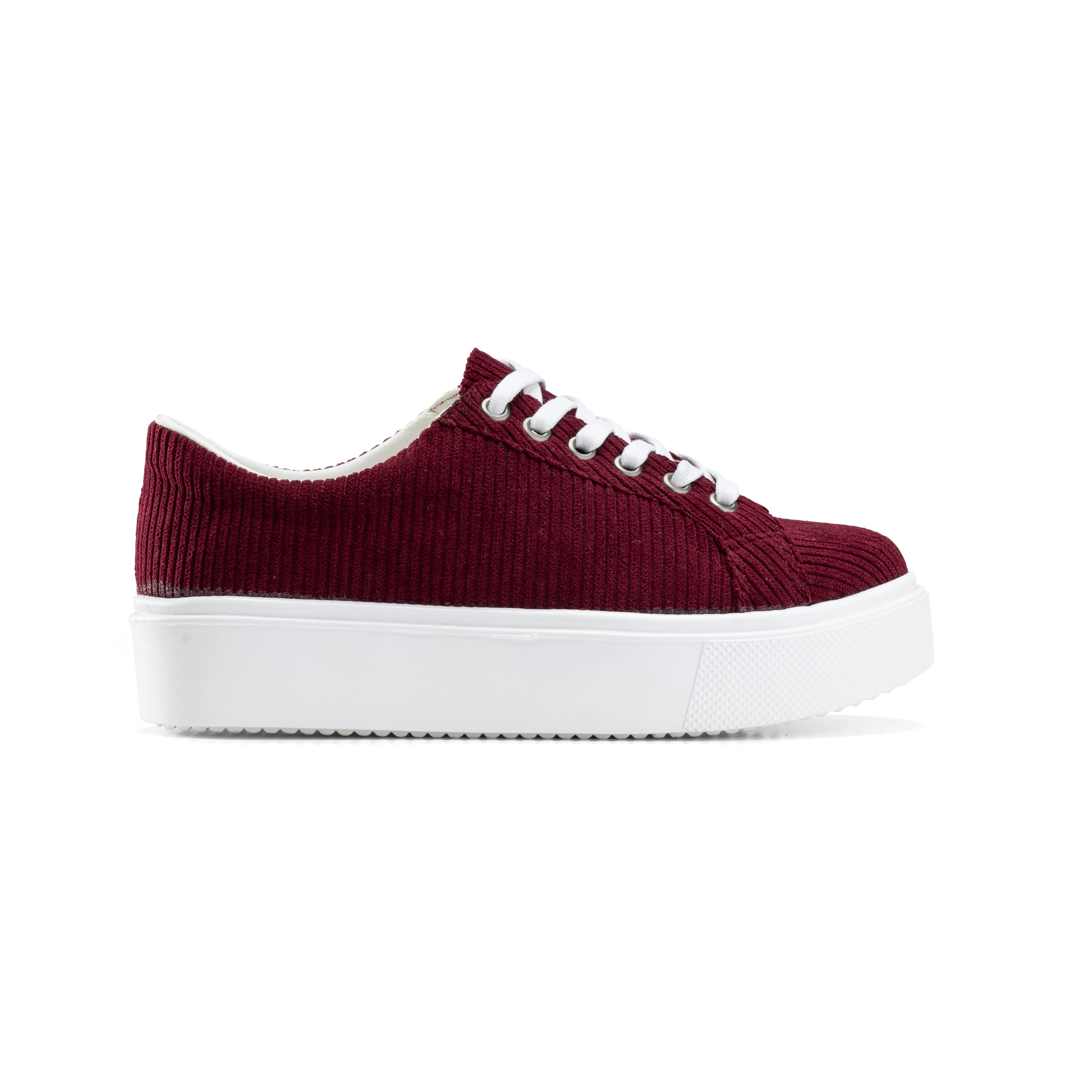Corduroy Sneakers - Maroon