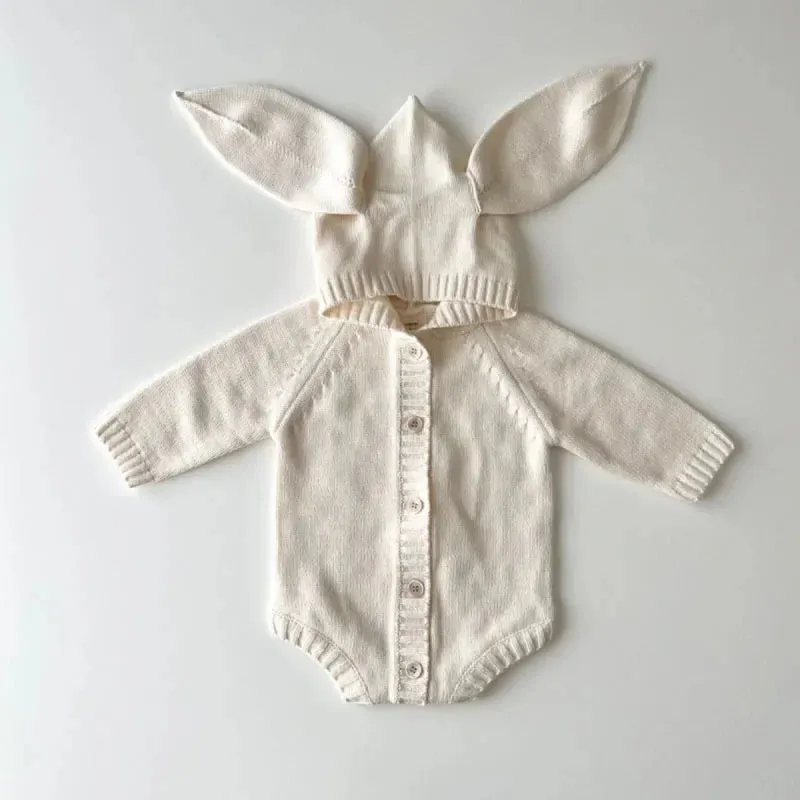 Cute Baby Knitted Romper with Ears