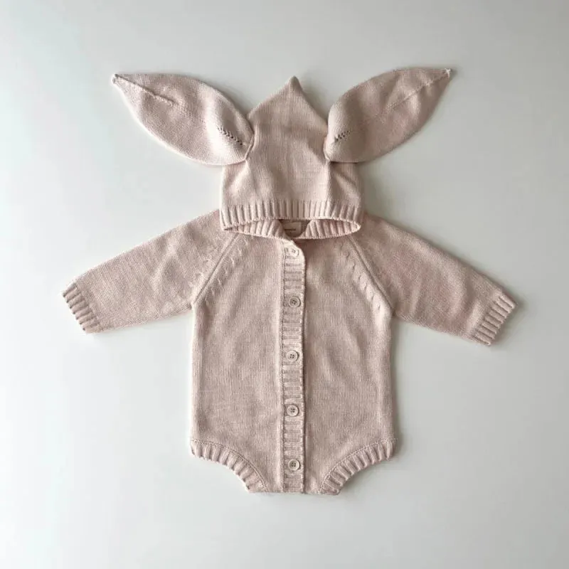 Cute Baby Knitted Romper with Ears
