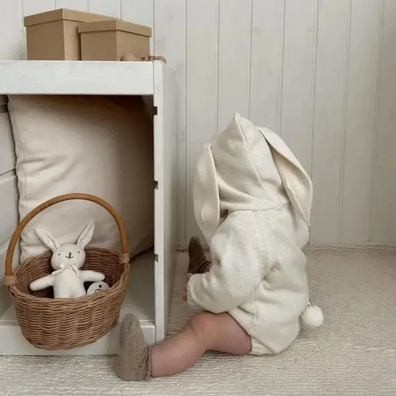 Cute Baby Knitted Romper with Ears