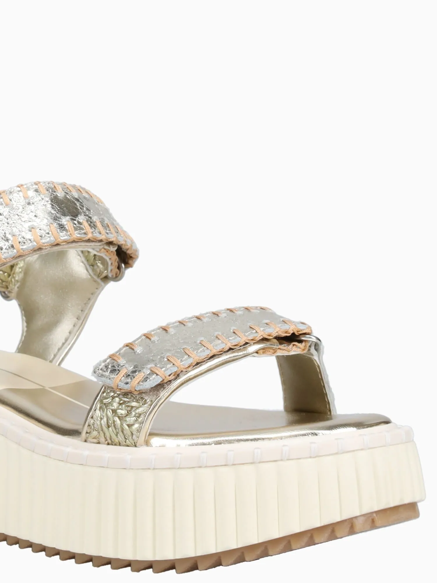 Debra Platinum Distressed Leather