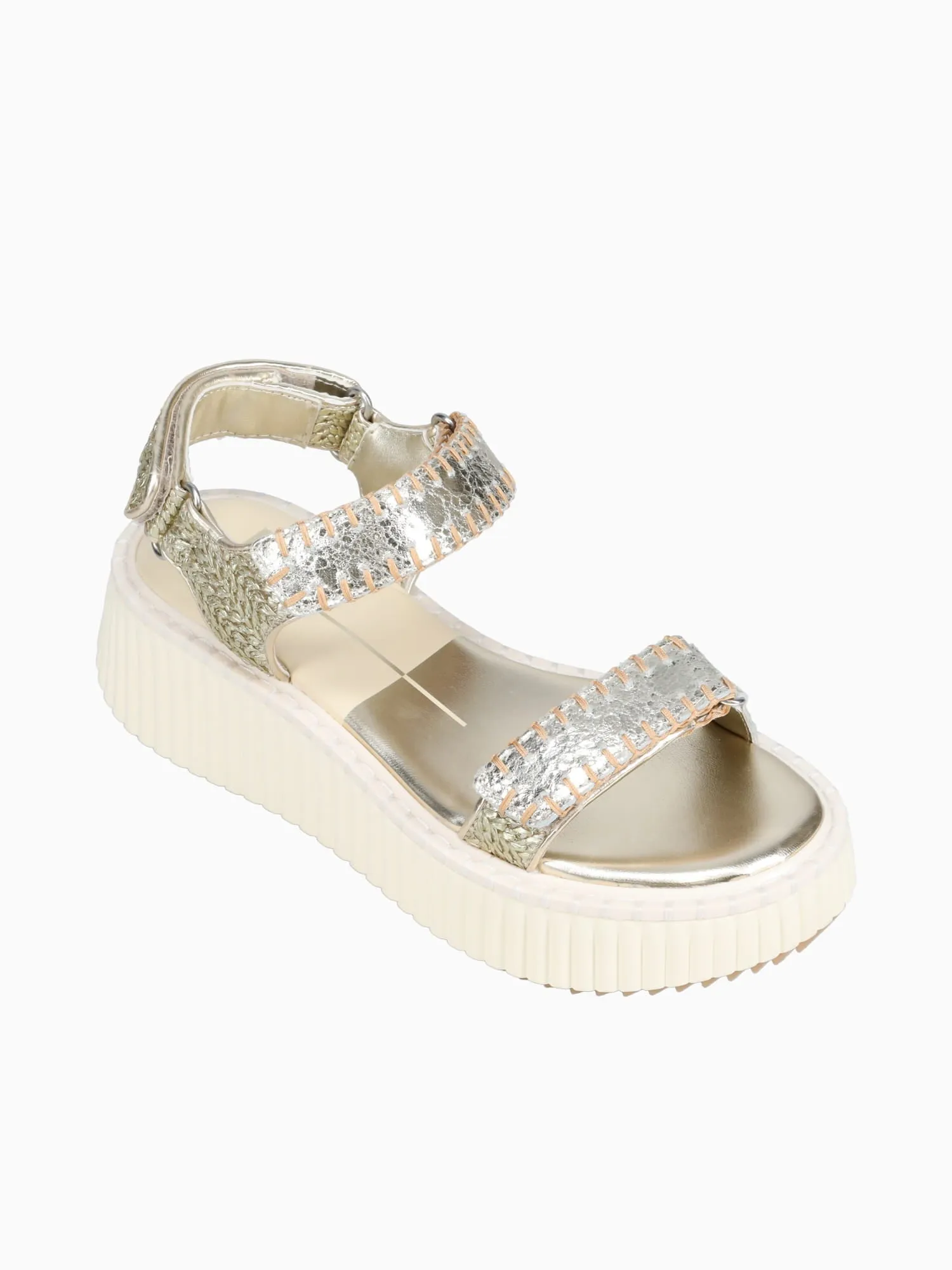 Debra Platinum Distressed Leather