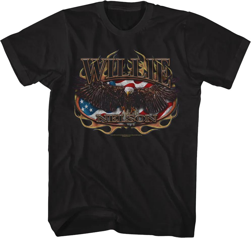 Flag & Eagle Willie Nelson T-Shirt