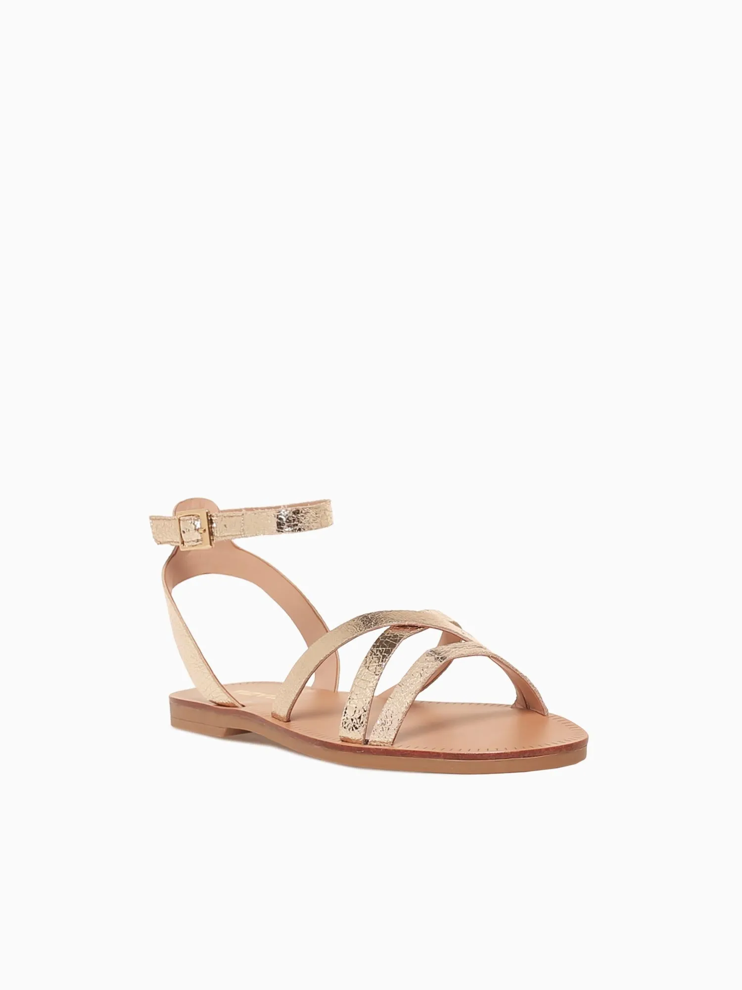 Julia Gold Craquele Leather
