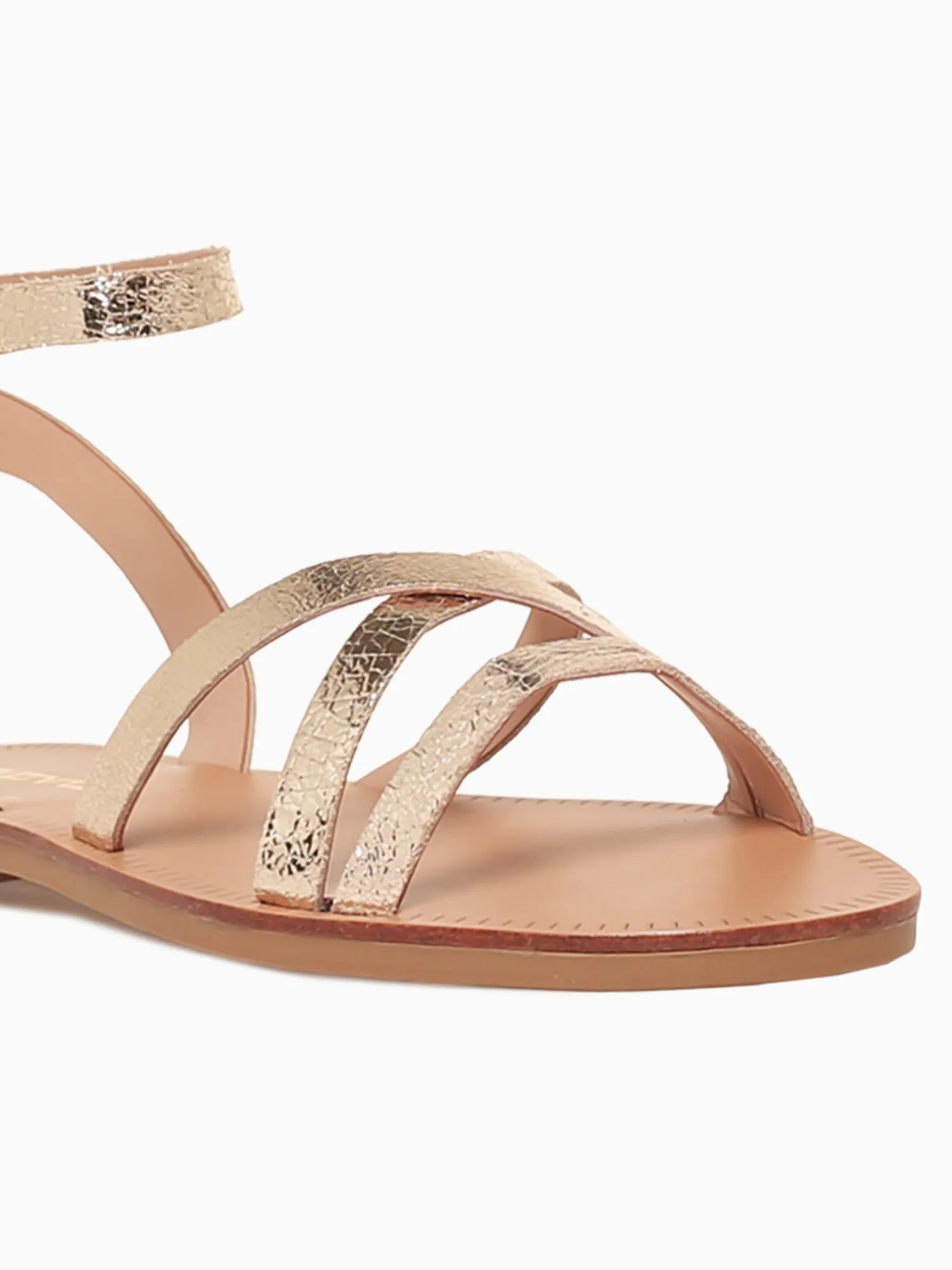 Julia Gold Craquele Leather