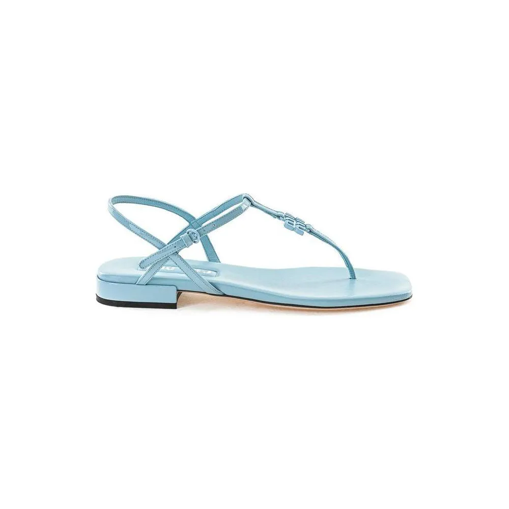 Miu Miu Light Blue Vernice Sandal