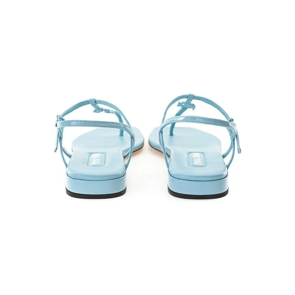 Miu Miu Light Blue Vernice Sandal