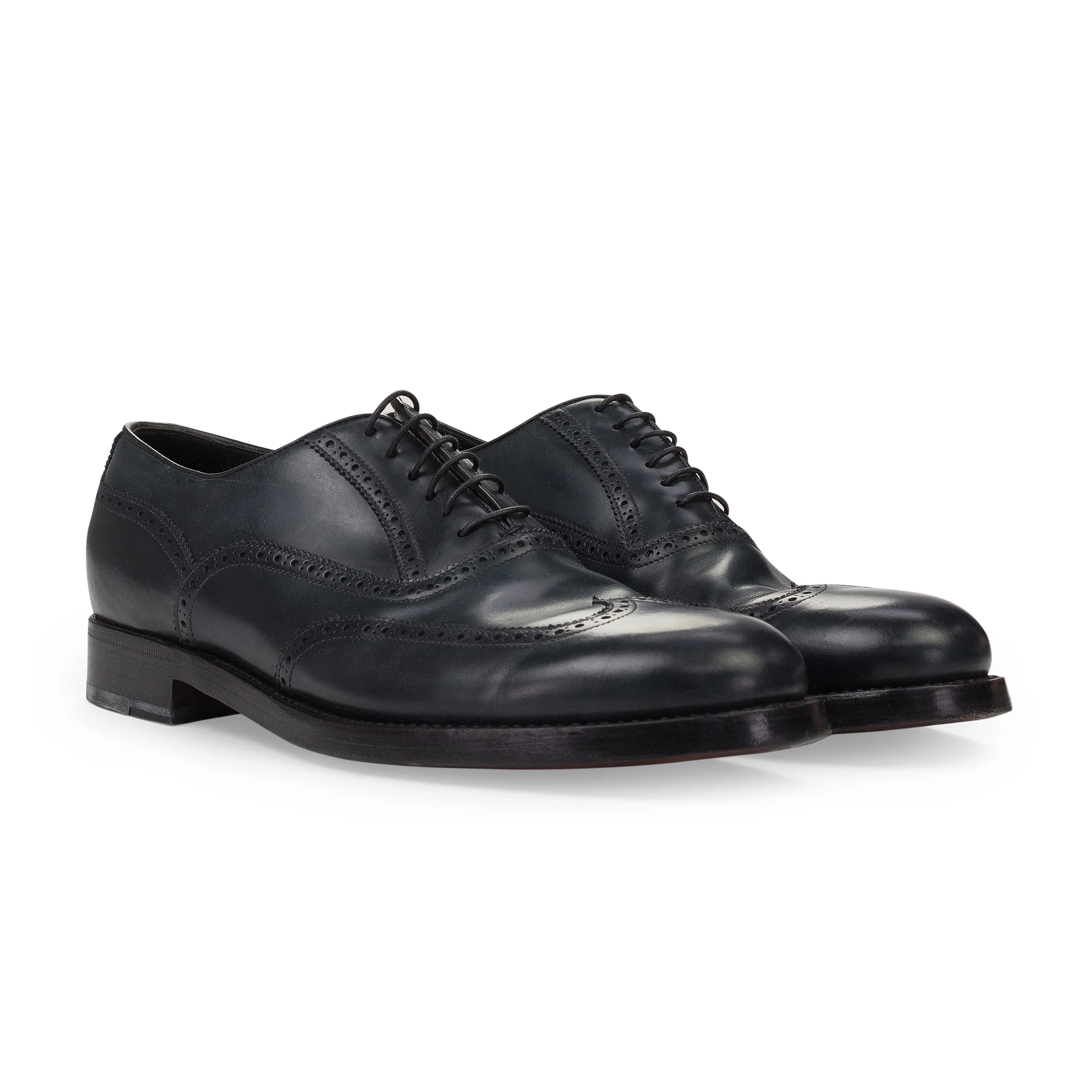 NAVY CAIMAN LACEUP DRESS SHOES