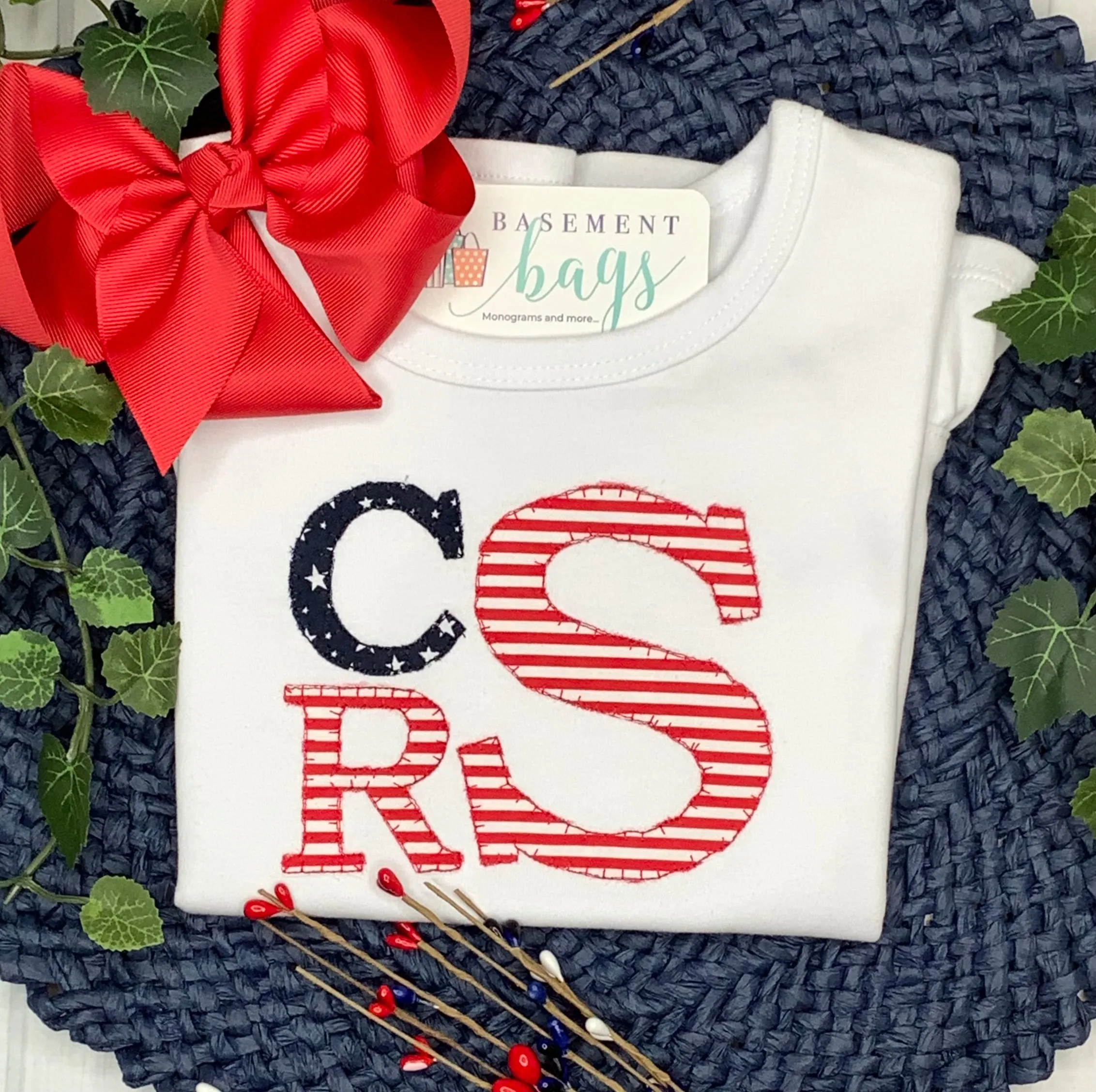 Patriotic Stacked Monogram