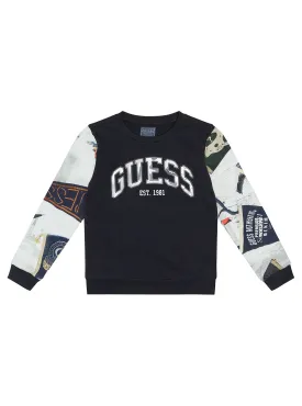 Smart Blue Flag Print Logo Jumper (2-7)