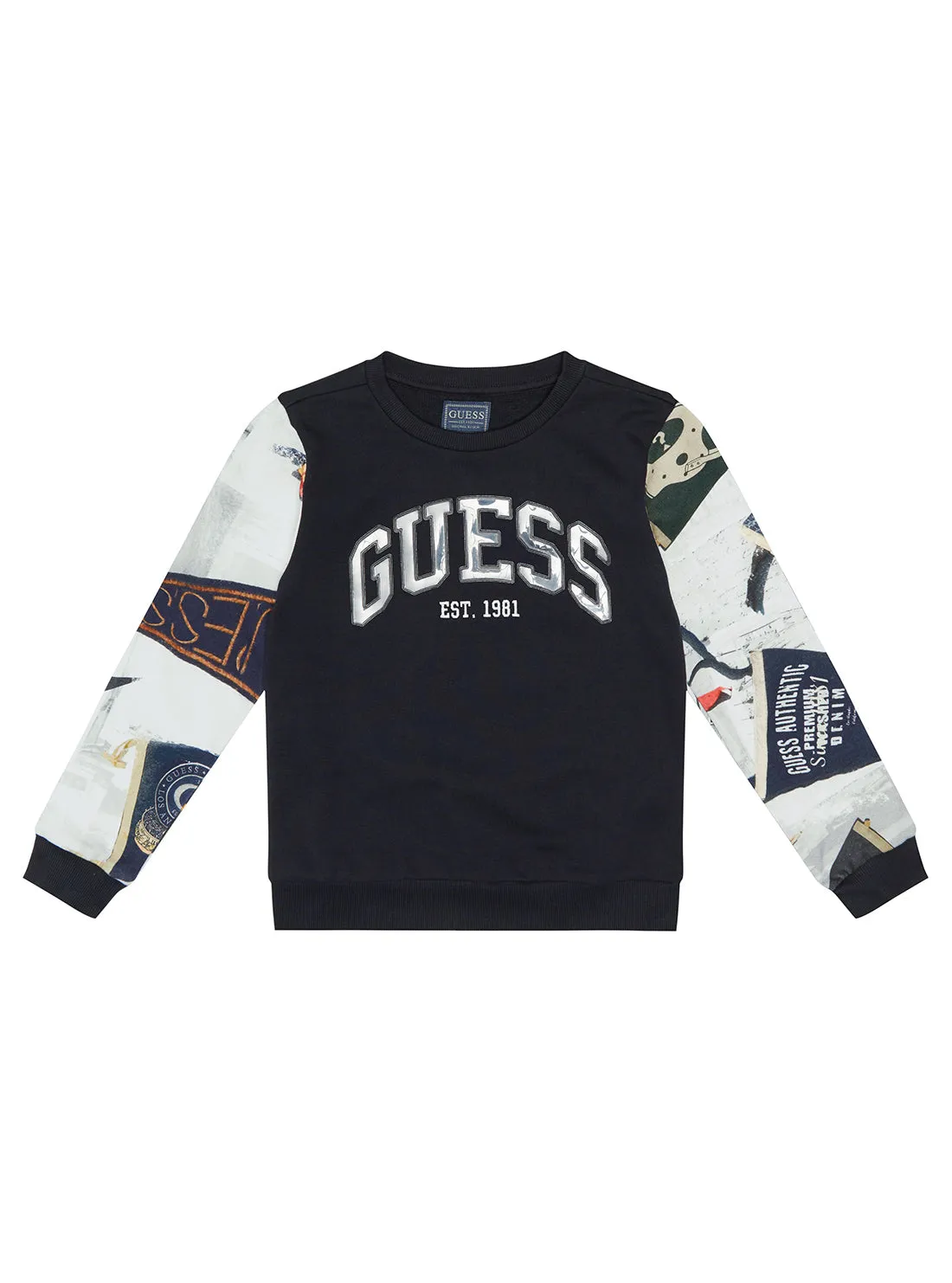 Smart Blue Flag Print Logo Jumper (2-7)