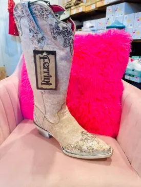 Snakeskin Snip Toe Boots
