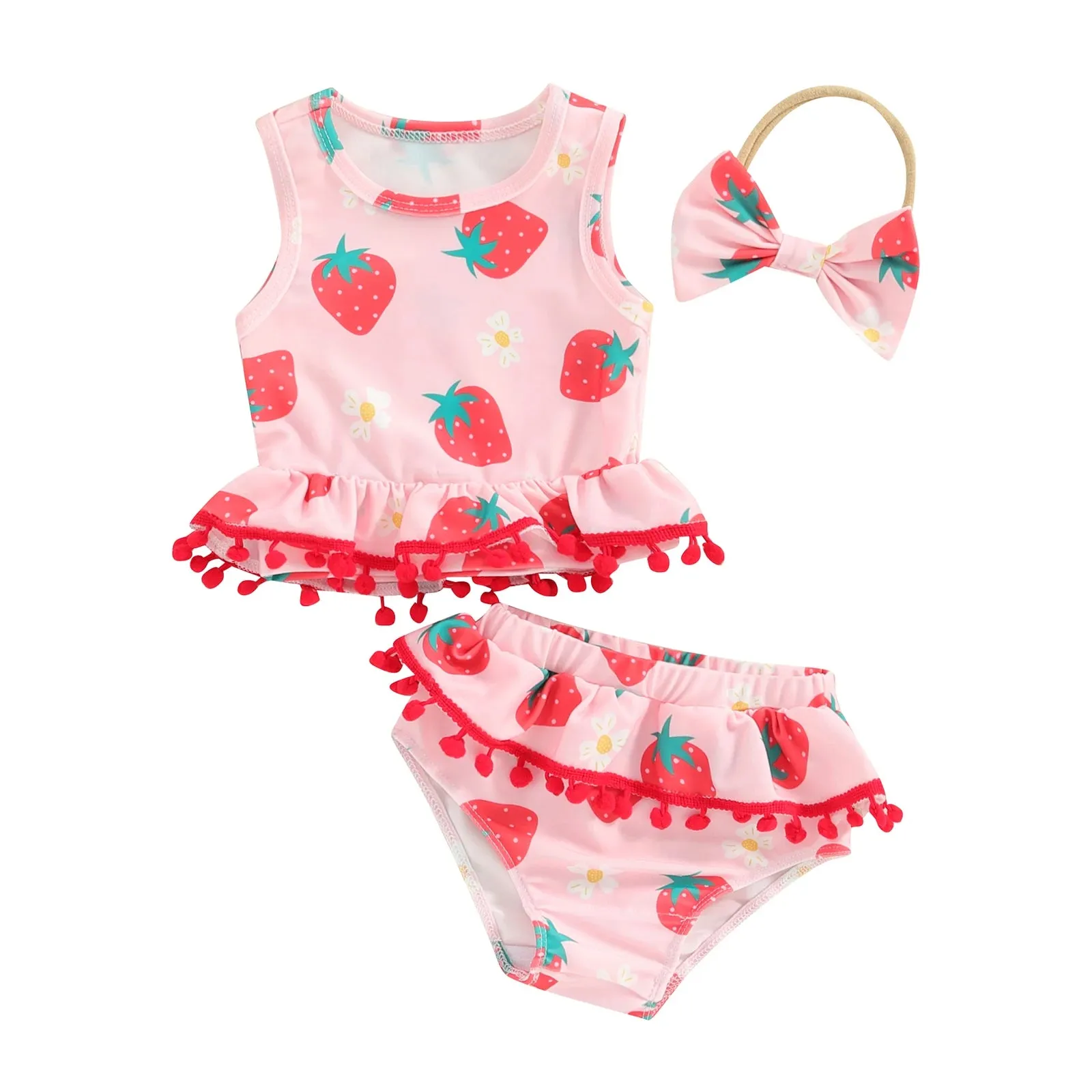 Strawberry Summer Toddler Girls Swimwear