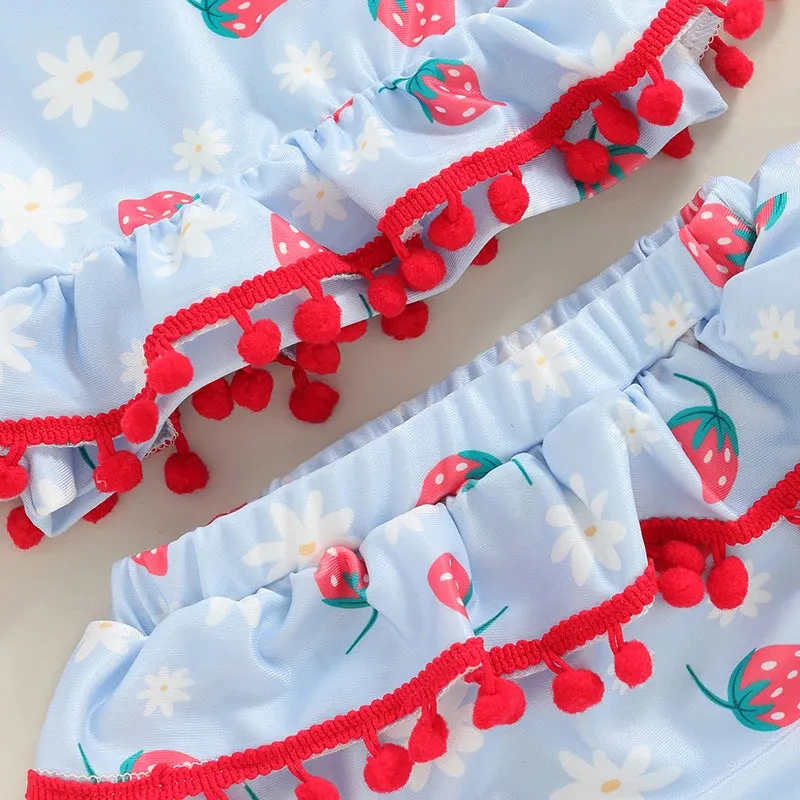 Strawberry Summer Toddler Girls Swimwear