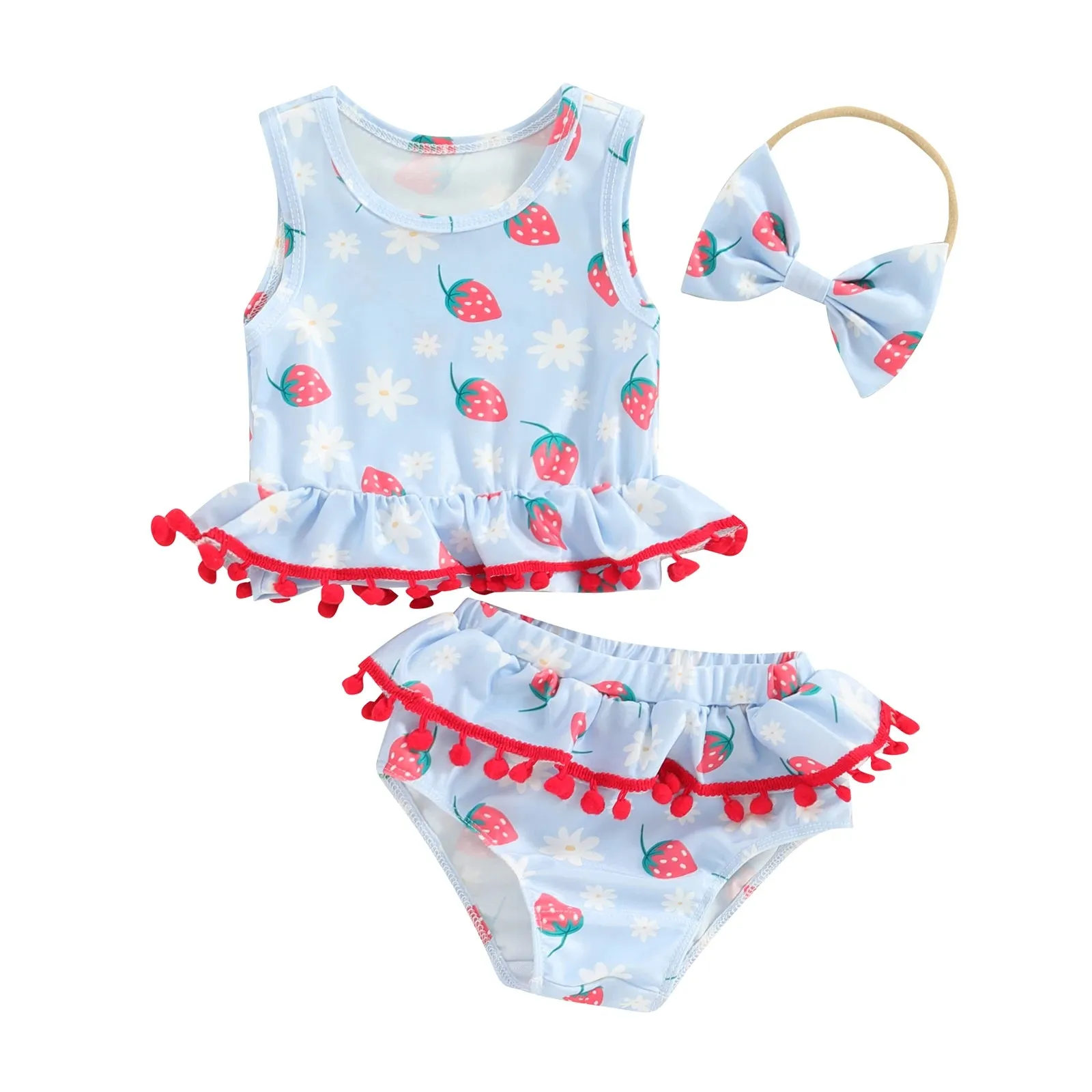Strawberry Summer Toddler Girls Swimwear