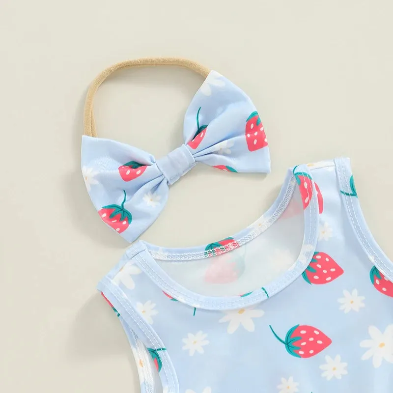 Strawberry Summer Toddler Girls Swimwear