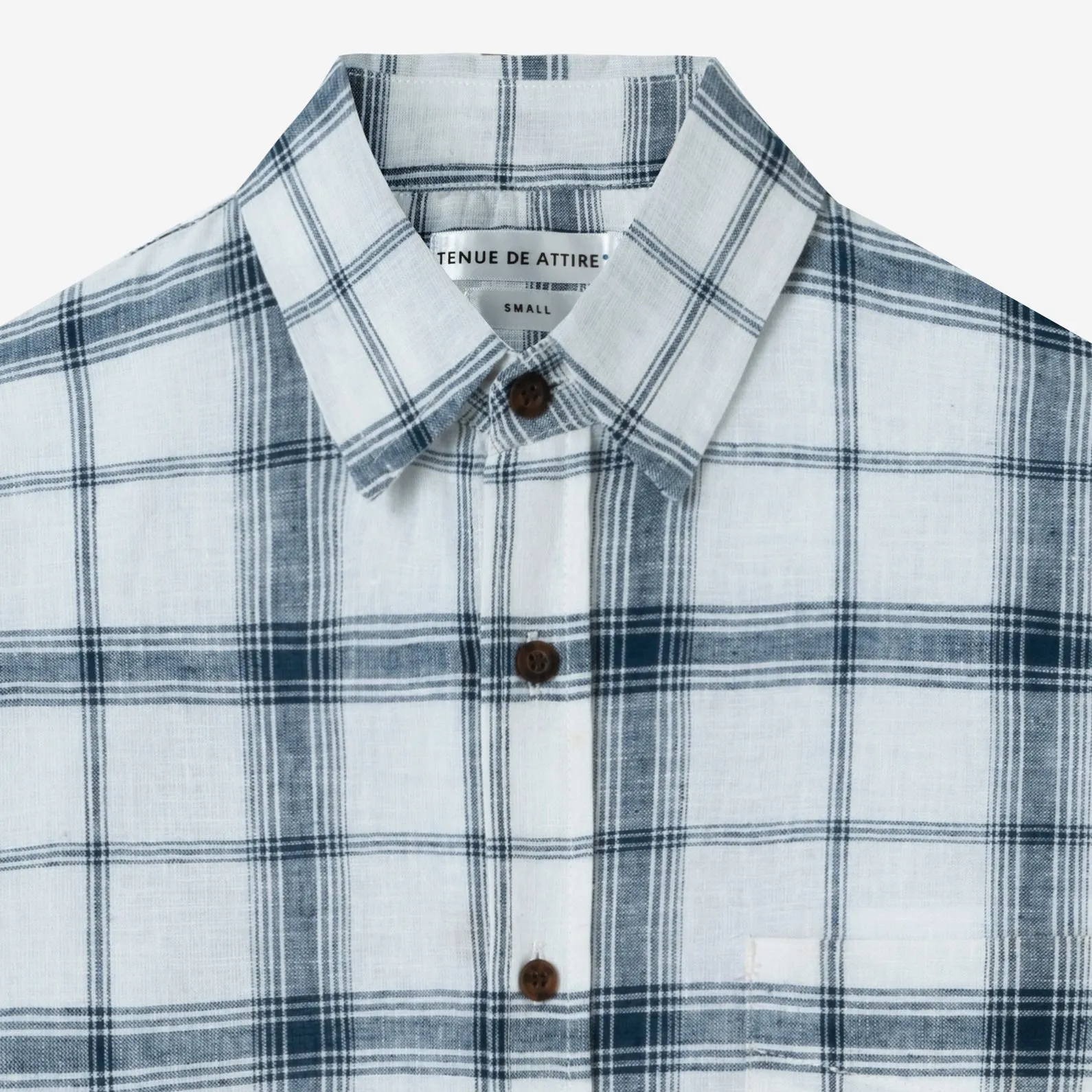 Sunny Vacation Long Sleeve Plaid Shirt - Navy White
