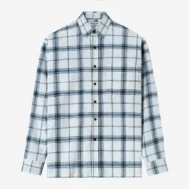 Sunny Vacation Long Sleeve Plaid Shirt - Navy White