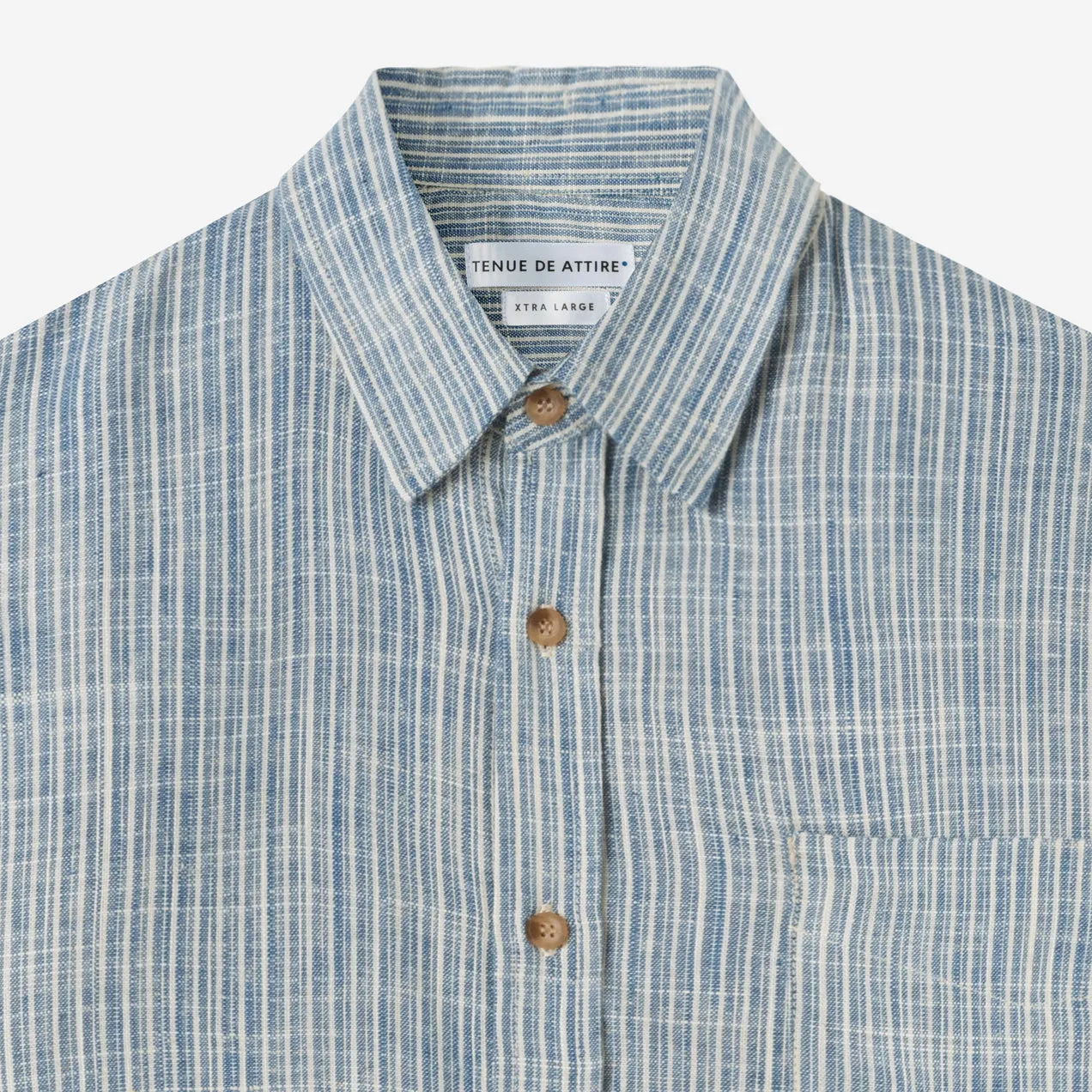 Sunny Vacation Long Sleeve Striped Shirt - Blue Mist