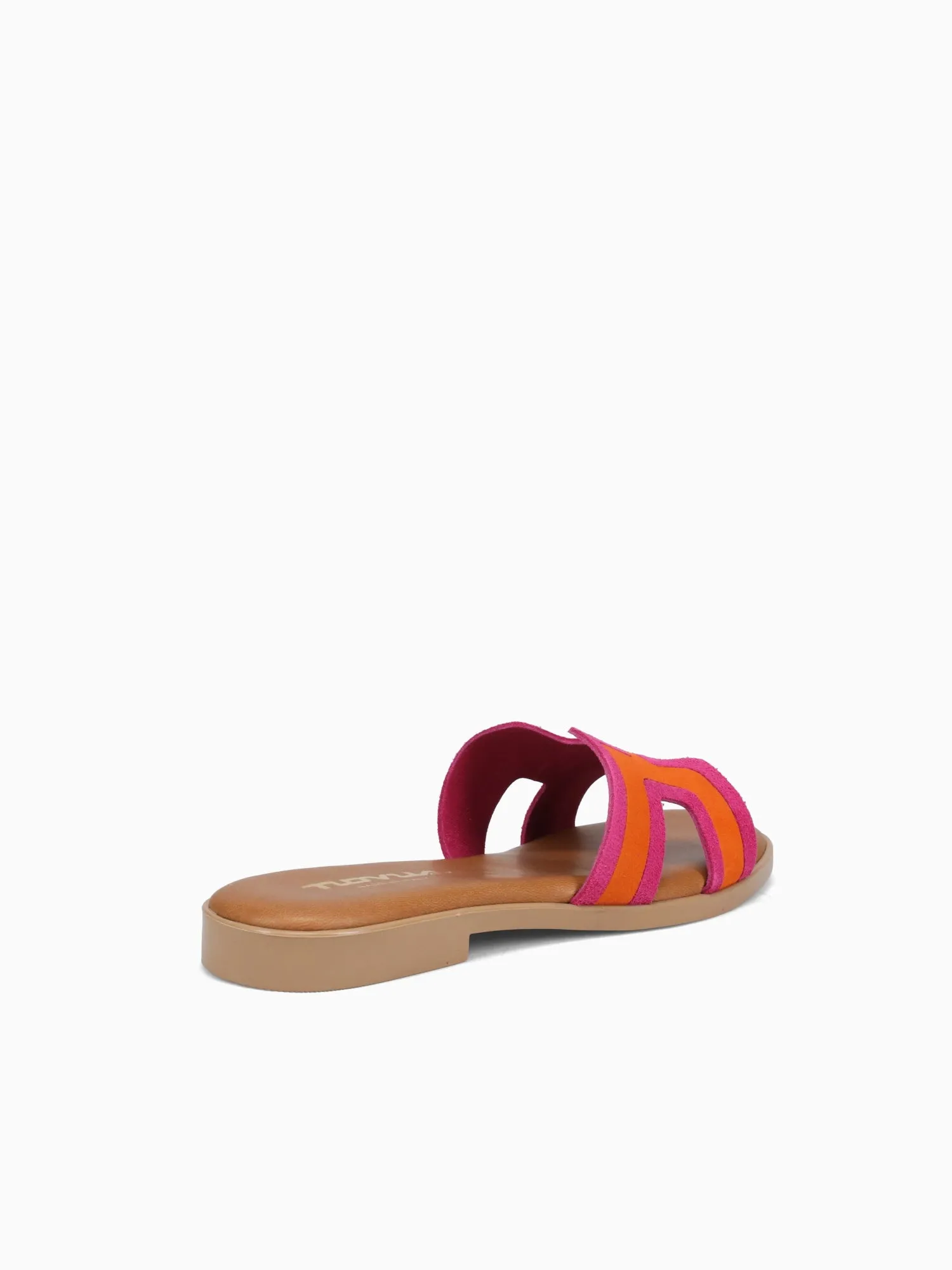 Tropea Fuschia Orange suede