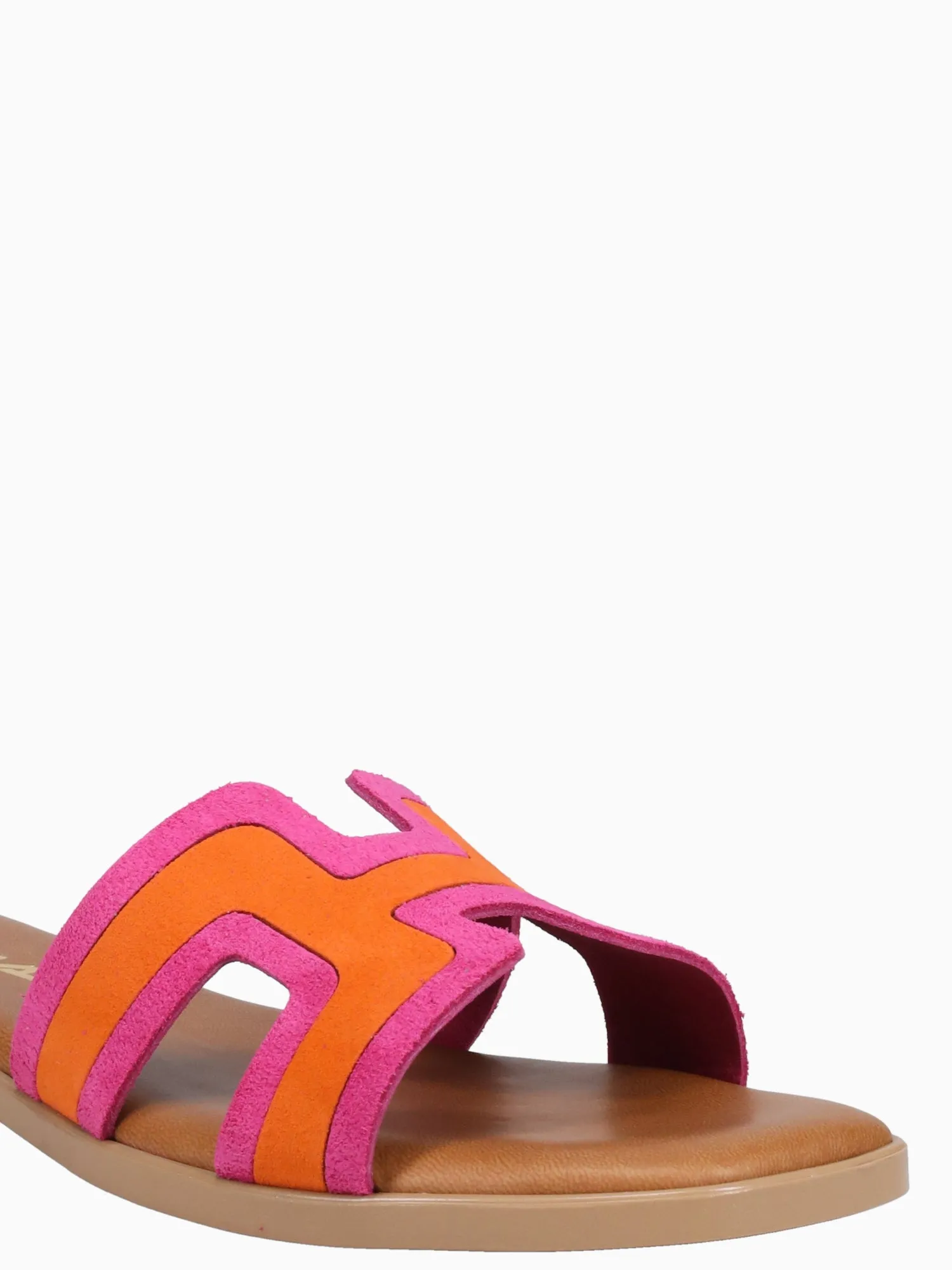 Tropea Fuschia Orange suede