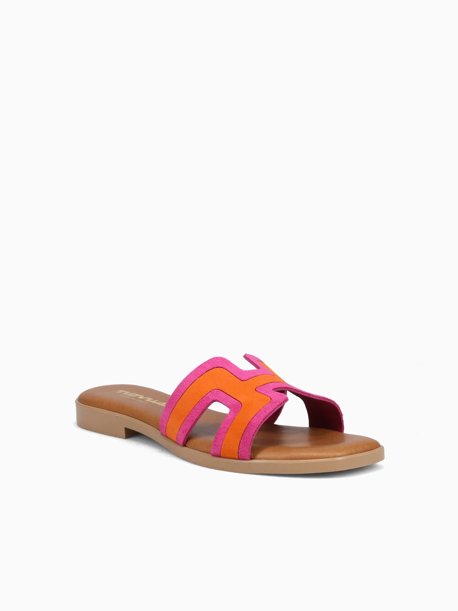 Tropea Fuschia Orange suede