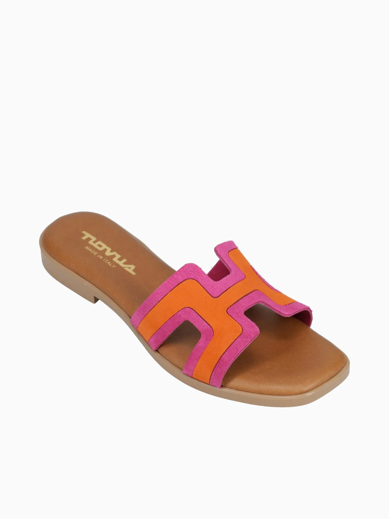 Tropea Fuschia Orange suede