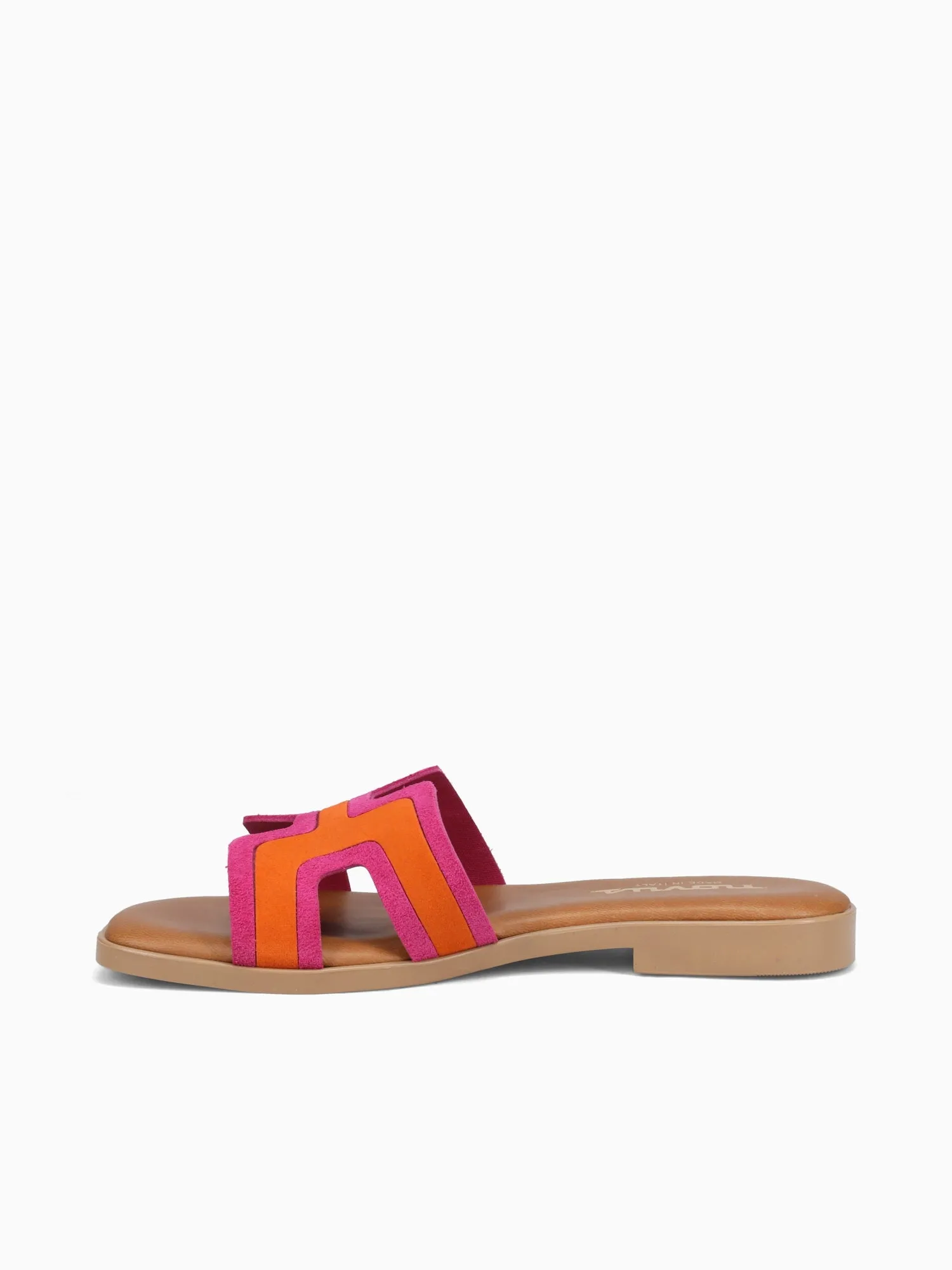 Tropea Fuschia Orange suede