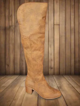 Women Knee High Slouchy Low Heel Boots Topanga-74