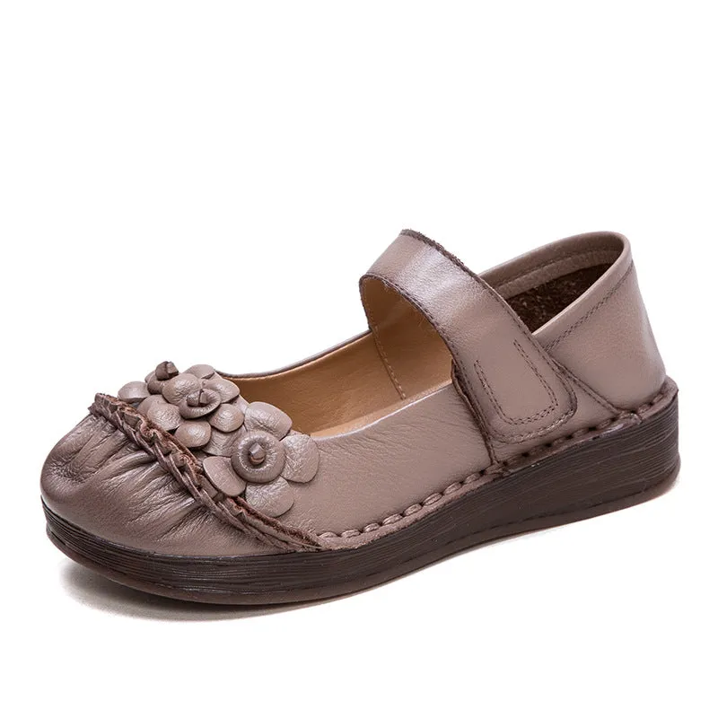 Women Retro Casual Leather Comfort Casual Shoes